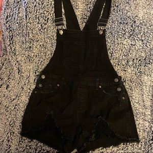 COPY - Distressed Overall Shorts